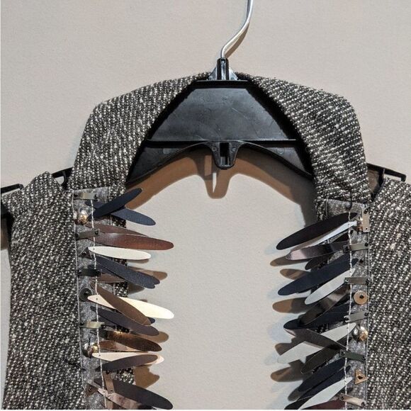 ANNA SUI Tweed Boucle Apron Halter Dress Medium - Picture 5 of 7